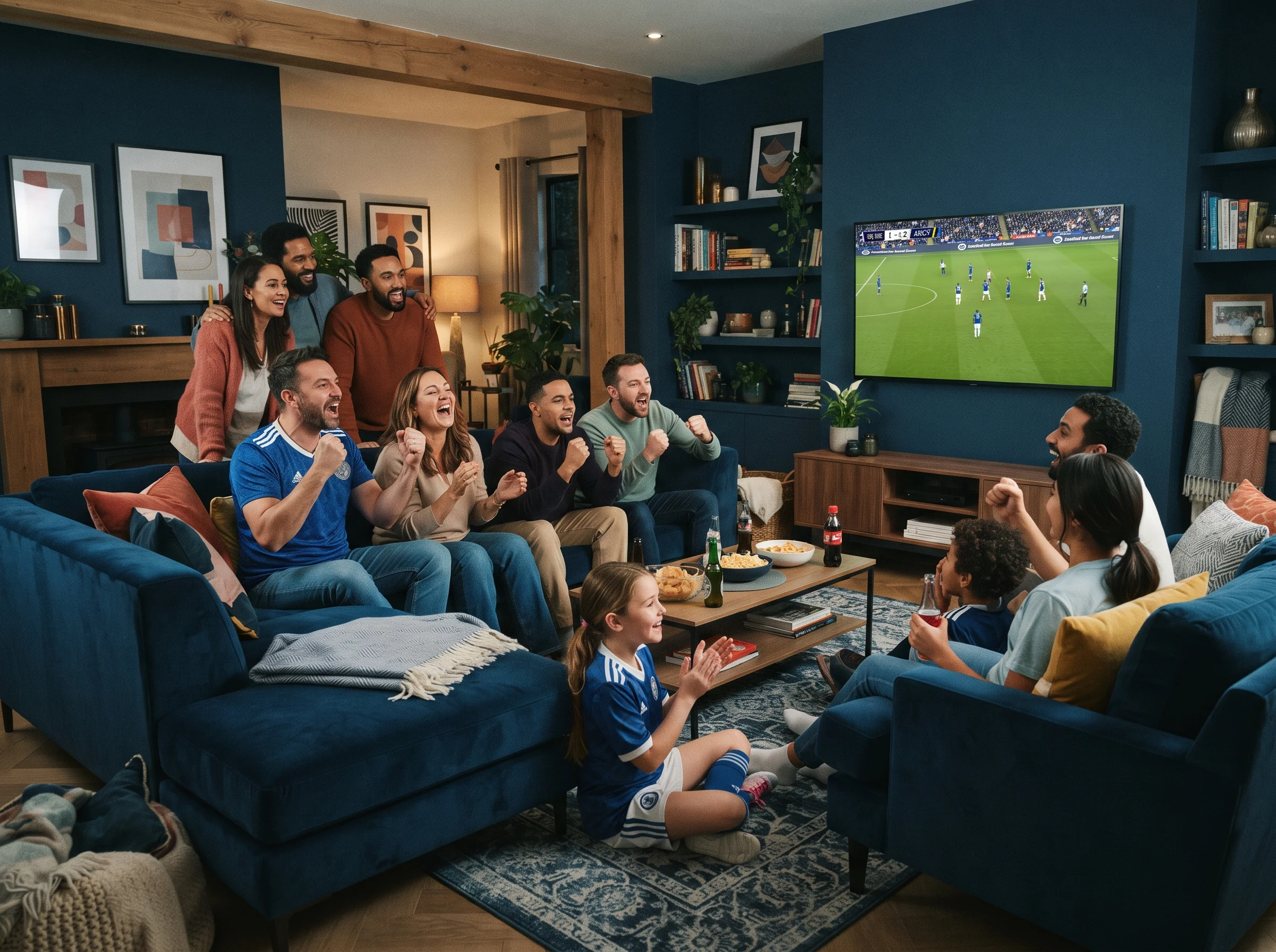 IPTV provider streaming live channels on a Smart TV and phone